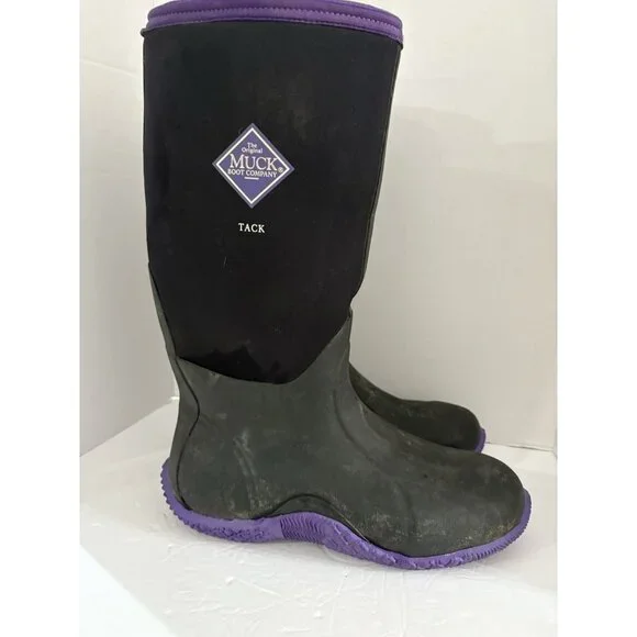 MUCK Tack Boots Classic Women's 11 Black/purple High Horse Farm Barn - Picture 1 of 8